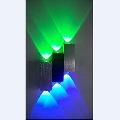 6w modern aluminium led wall lamp light with scattering light sci-fi design 90-240v green blue