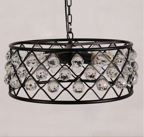 american art crystal pendant lights fixtures for living room hanging lamp with 4 lights indoor lighting suspension luminaire