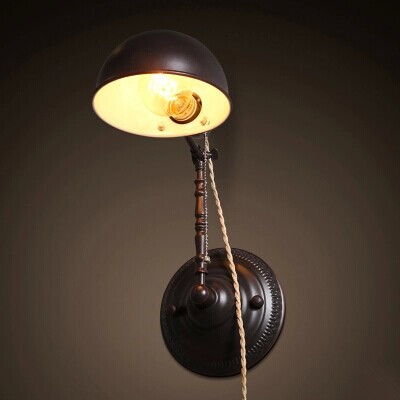 american country loft style retro wall lamp with umbrella shade,can be adjusted,for bar coffee dining room,bulb included