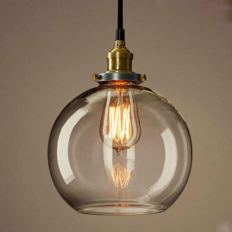 american country pendant light antique industrial lamps glass lampshade edison bulb luminaire art design restaurant pendant lamp