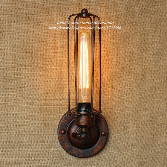 american country retro loft iron wall light,industrial vintage simple wall lamp for bar coffee,e27*1 bulb included,ac 110v~240v