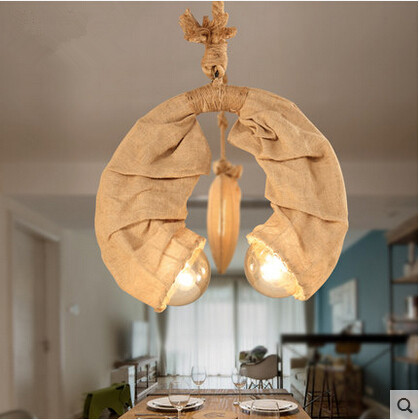 american country retro rope creative personality pendant lights fixtures for bar clothing store droplight suspension luminaire