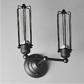 american loft style edison retro industrial wall light with 2 lights,wall sconce lamp for bedroom living room,e27 bulb included