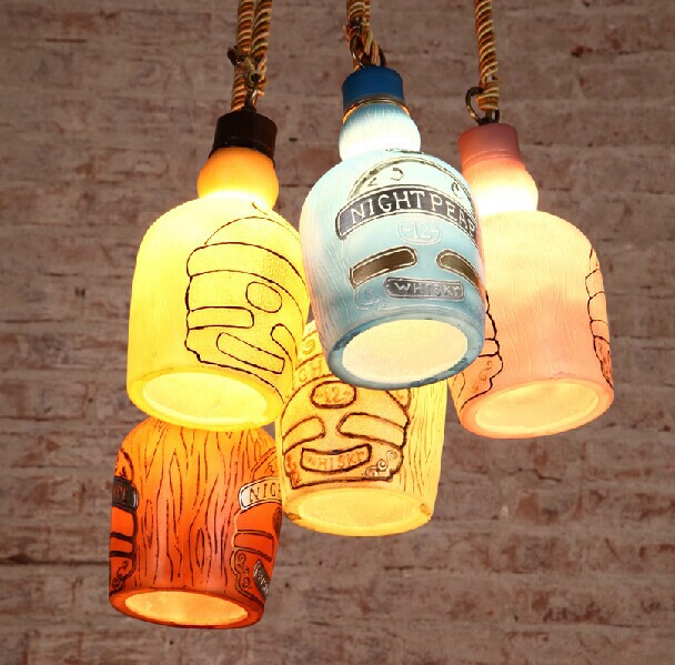 art creative individual american loft style retro resin led pendant light,for bar home lights,e27*1 bulb included ac 90v~260v