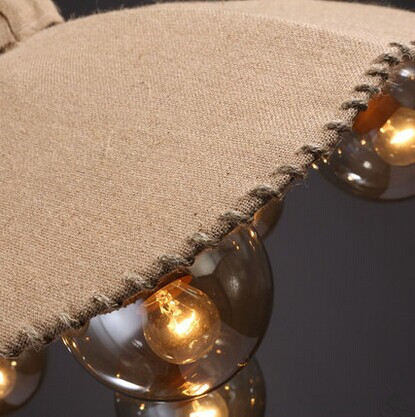 creative classical cloth loft style pendant lamp,e27*6 bulb included,for dining room study foyer bar home lightings