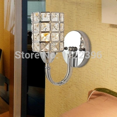 crystal led wall light, 1 lights,e14,modern incision electroplate tempering for home wall sconce,bulb included