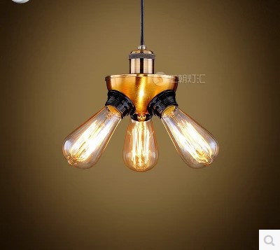 edison loft industrial pendant lamp fxitures with 3 lights dinning room hanglamp lighting lamparas de techo vintage
