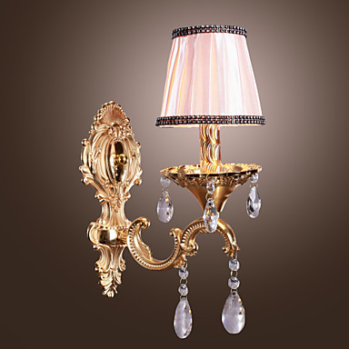 elegant crystal led wall light in pink ,ac,e12/e14,bulb included