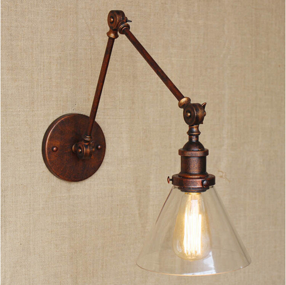iron adjustable loft style edison industrial vintage wall lamp fixtures for bar cafe home indoor lighting lampara pared