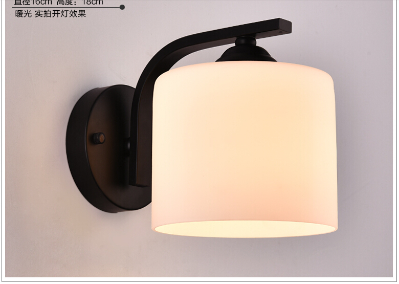 iron american country led wall lamp glass lampshade wall light fixtures for home lightings balcony bedside light home lightings