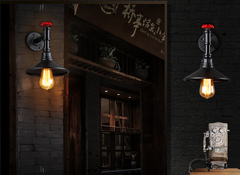 iron loft style industrail vintage edison wall lamp fixtures bedside light for bar home stairs wall sconce lampara pared
