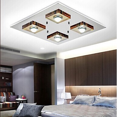 k9 crystal modern led ceiling light with 4 lights for foyer bedroom home lightings,bulb included,lustres de luminaria teto