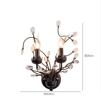 k9 crystal nordic branches wall lamp creative bedside light fixtures for bar cafe home indoor lighting applique murale luminaire