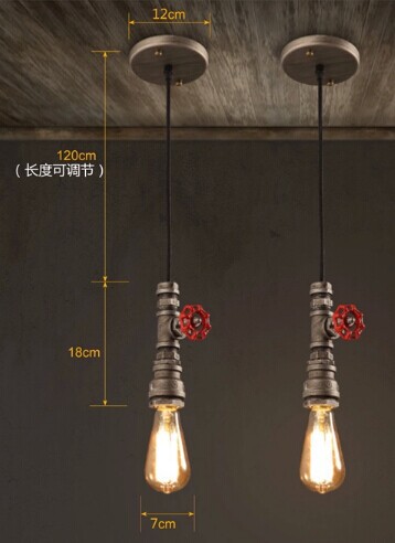 loft industrial style creative personality waterpipe retro pendant light,e27*1 bulb included, for restaurant bar home lightings