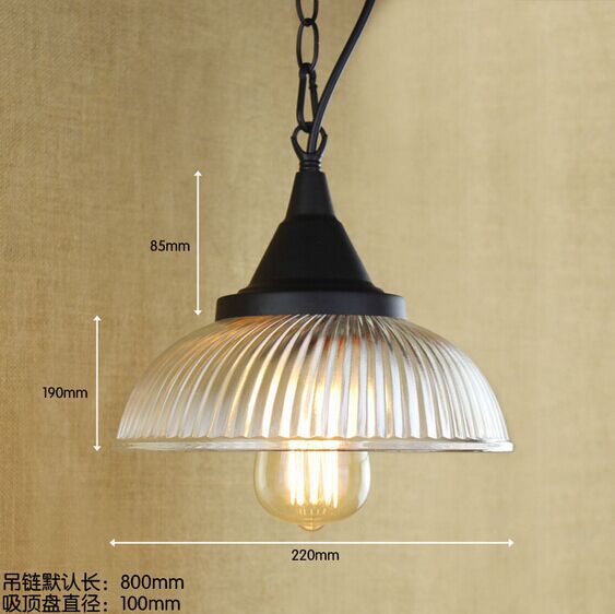 loft style edison vintage american industrial pendant lights lamp for dinning room,clear glass lampshade,e27*1 blub included ac