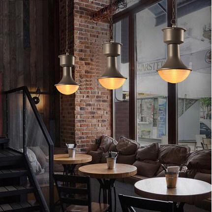 loft style glass lampshade industrial vintage led pendant light fixtures for dining room bar hanging lamp suspension luminaire