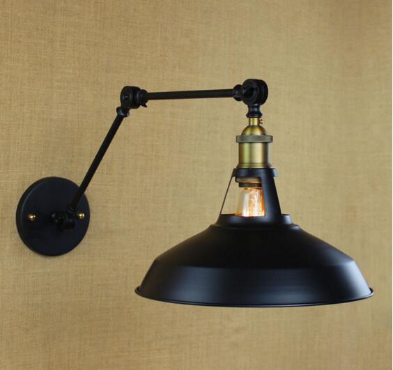 loft style industrial vintage edison metal adjustable wall lamp fixtures for beside bar cafe home indoor lighting lampara pared
