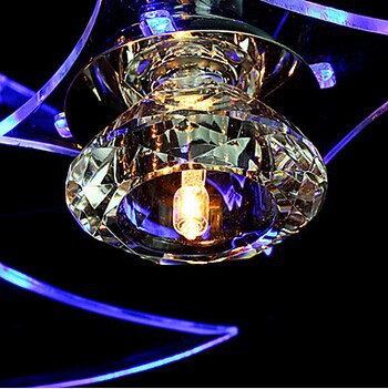 luminaire modern k9 crystal led ceiling light with 3 lights,for living room bedroom,g4*3 bulb included, lustres de cristal
