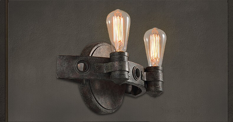 metal retro loft style edison wall lamp industrial vintage wall light for home sconces indoor lighting lampara pared,e27*2