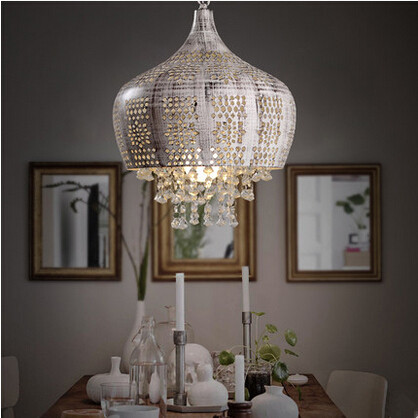 nordic through-carved crystal loft industrial vintage led pendant lights for bar dinning home lighting suspension luminaire