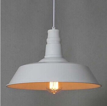 retro loft style white iron edison bulb vintage industrial pendant light with 1light,bulb included lustres pendente de sala teto