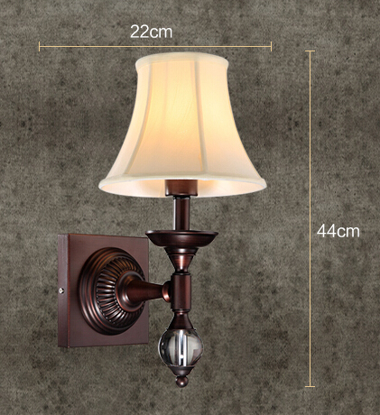 simple american country led wall lamp vintage industrial cloth bedside light fixtures for bar aisle restaurant lamparas de pared