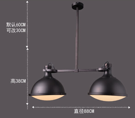style loft industrial vintage pendant lamp with 2 lights creative simple for dinning room hanging lamp lamparas