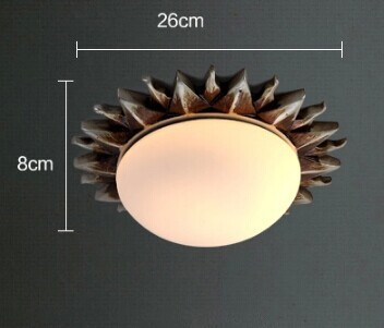 vintage sun led ceiling light resin glass electroplating,e27,bulb included,also can be used for led lamps