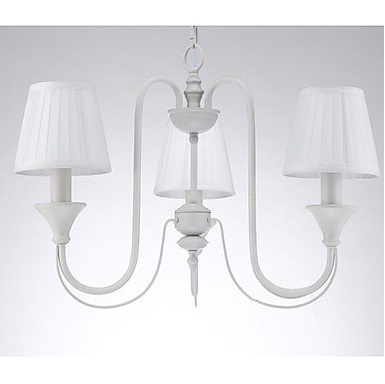 white fabric shade modern simple led chandelier with 3 lights,for dinnig living room,e14 bulb included,110v~220v,ac