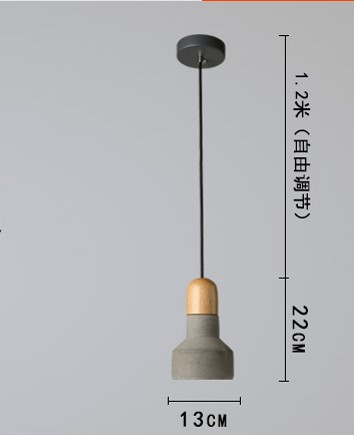 woden cement loft industrial lamp pendant lights fxitures dinning room vintage lighting handlamp lamparas de techo