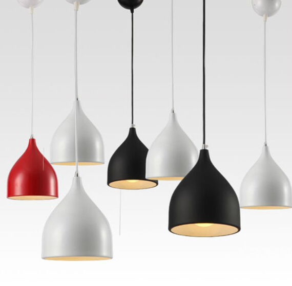 17cm/23cm red/black/white modern fashion european american style pendant light lamp lighting ac 90-260v