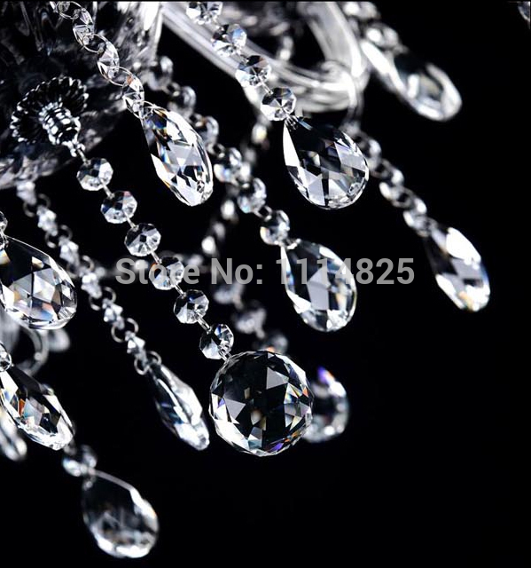 2014 new luxury k9 crystal 3 bulbs e14 candle bulbs european candle modern crystal chandelier el ac 110v-240v