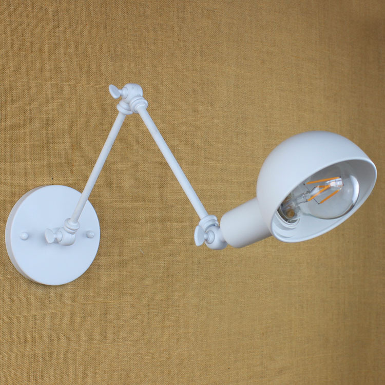 250mm x 250mm vintage retro wall lamp with switch white color ac 90-260v personality wall light for living room bedroom bedside
