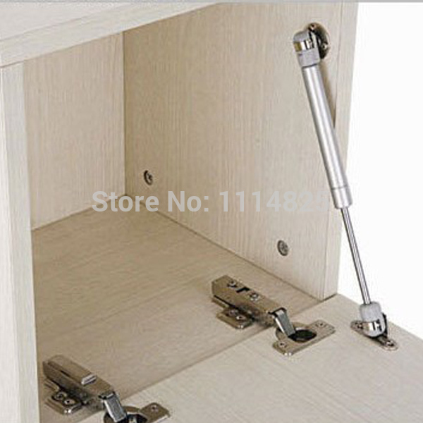 2pcs hydraulic gas strut lift support kitchen cabinet supports hinge spring brass cover cupboard