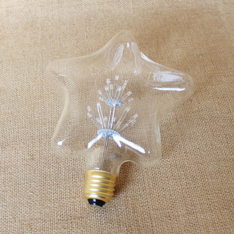 3pcs e27 2w incandescent bulb star ac 110v / 220v decoration bulb for party christmas party decoration