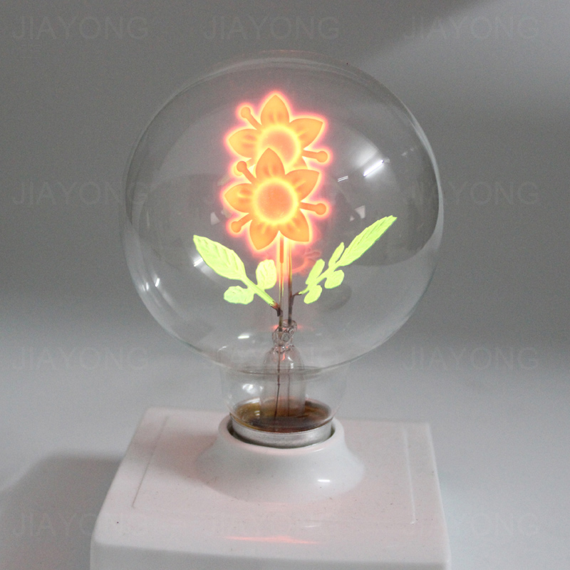 5pcs flower decoration bulb e27 3w ac 220v vintage incandescent bulb for home bar ktv coffee shop christmas party