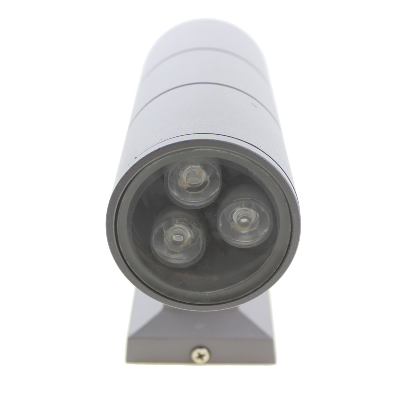 6w/12w ac 85-265v ip65 waterproof outdoor wall light up and down aluminum wall lamp for garden outdoor courtyard