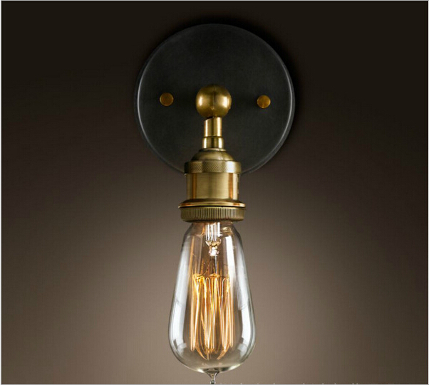 american antique country edison wall lamp lights/metal antique copper wall lamp/vintage brief wall lamp lights e27