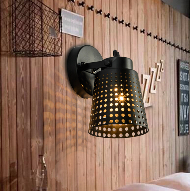 american country industrial retro creative bar wall lamp personality iron net balcony cafe restaurant wall light