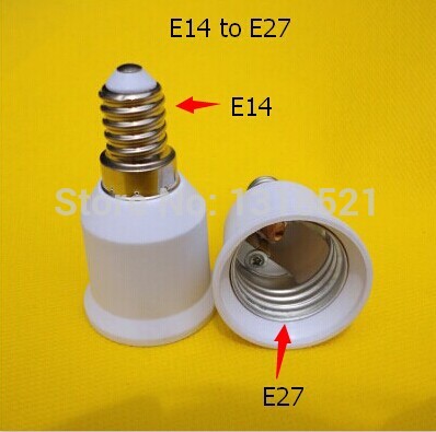 conversion lamp base whole! white plastic e14 to e27 lamp base converter adapter plug light spare parts