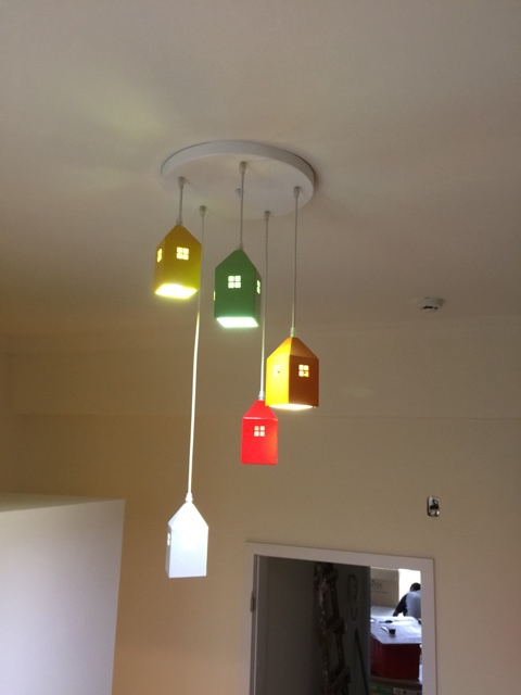creative mini house countryside cartoon pendant light for children's bedroom living room kindergarten ac 90-265v