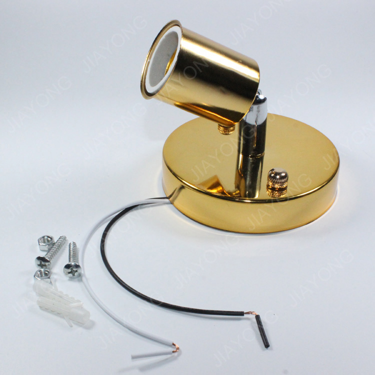 e27 lamp holder golden color 180 degree rotation high temperature resistance ceramic diy lighting accessories