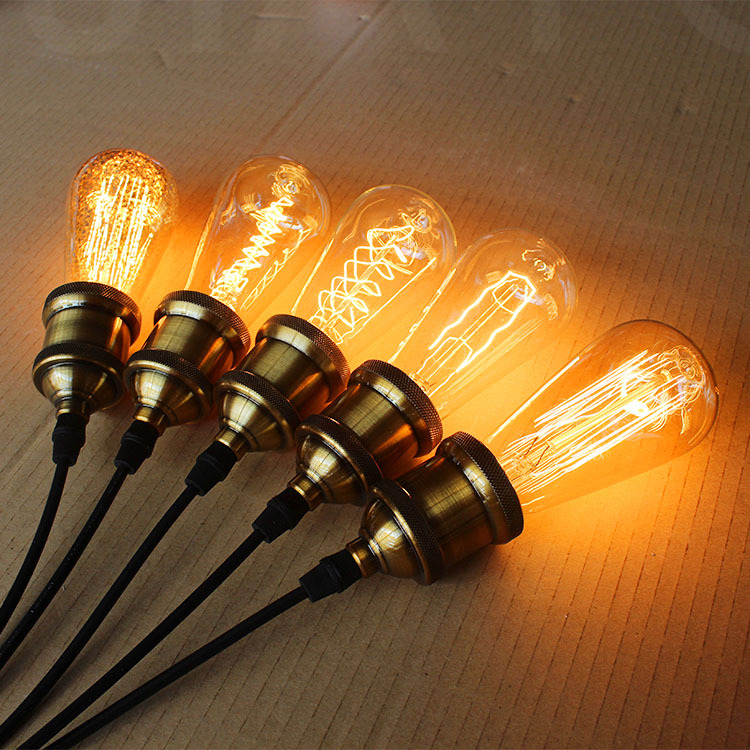 e27 st64 wrap wire edison incandescent lamp bulb 40w/60w ac 220v for living room bedroom ceiling room christmas kitchen