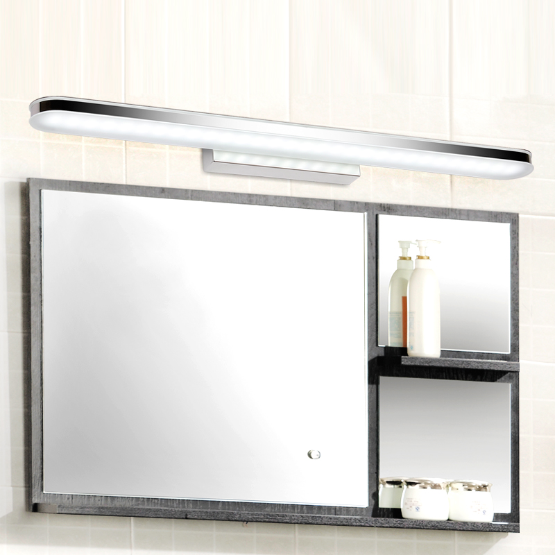 led bathroom mirror 8w brief stainless steel indoor wall lights for home vanity lamp luminaire bedroom lighting fixtures