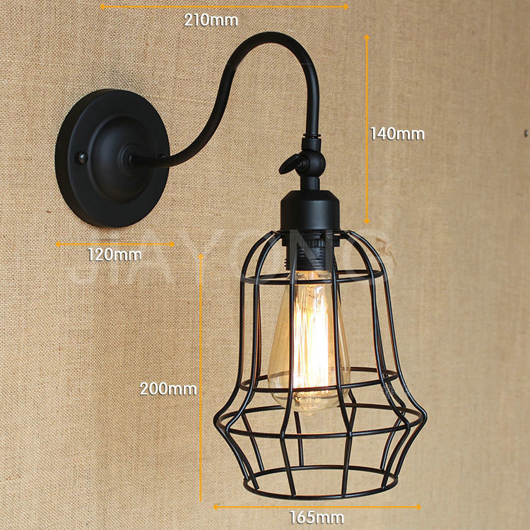 loft american style personality industrial vintage decorative wall lamp for living room hallway bedroom ac 90-260v