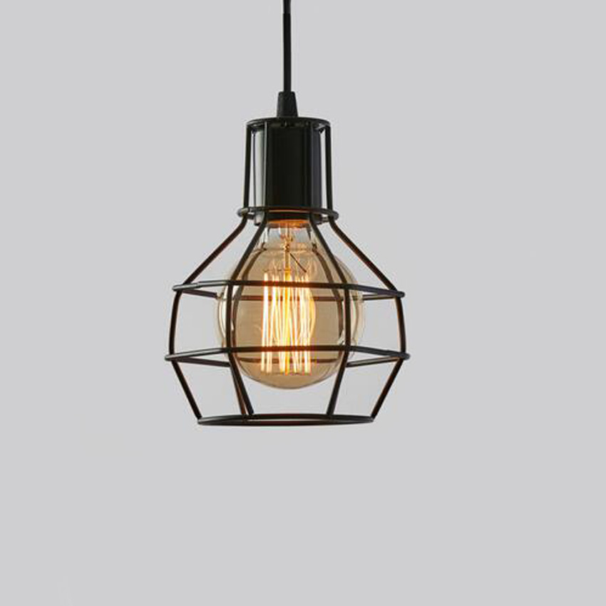 loft industrial warehouse pendant lights american black vintage lamps for restaurant/bedroom home decoration