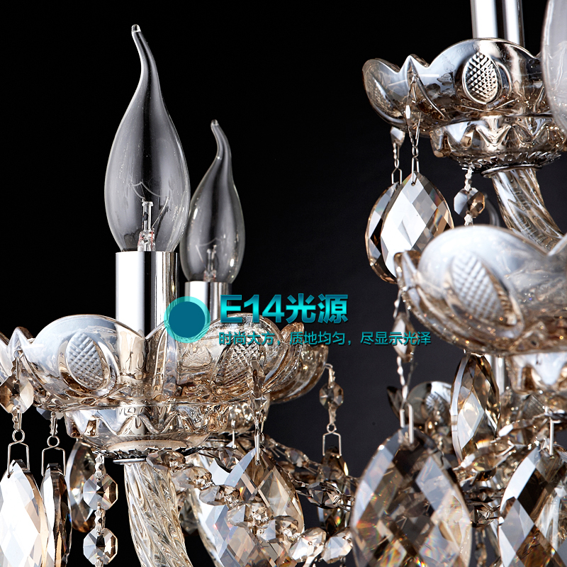 modern crystal congac chandeliers large light champagne el lights chandelier kristall lustres de cristal for dining room lamp