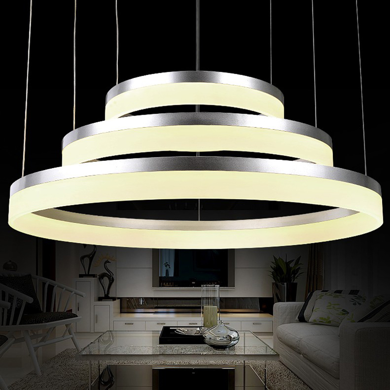modern pendant light 3 rings circle suspension hanging lamp for restaurants dining room lights led lustre de sala lighting
