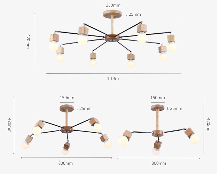 nordic countryside wooden creative ceiling lamp living room bedroom restaurant decorative ceiling light
