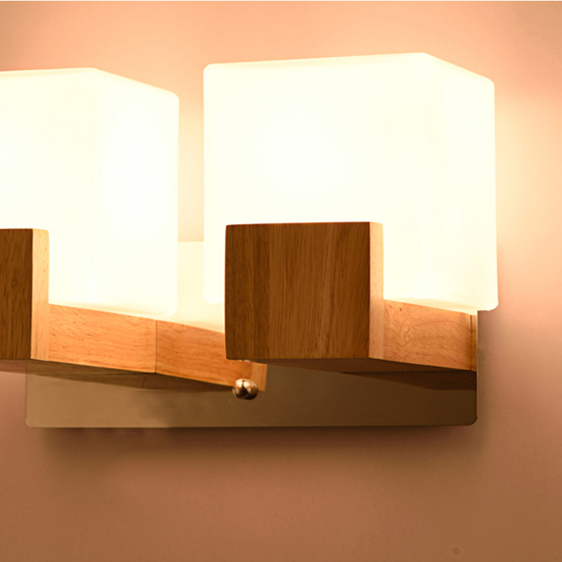 nordic modern industrial wall light restaurant/living bedroom indoor fixtures led wall sconce oak decorative lamp wood luminaire